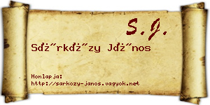 Sárközy János névjegykártya